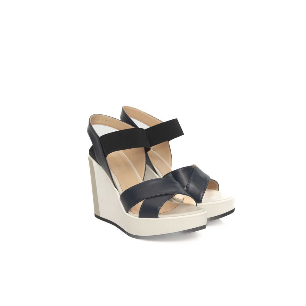 Cerruti 1881 Blue Calfskin Women Sandal | Regal Royce