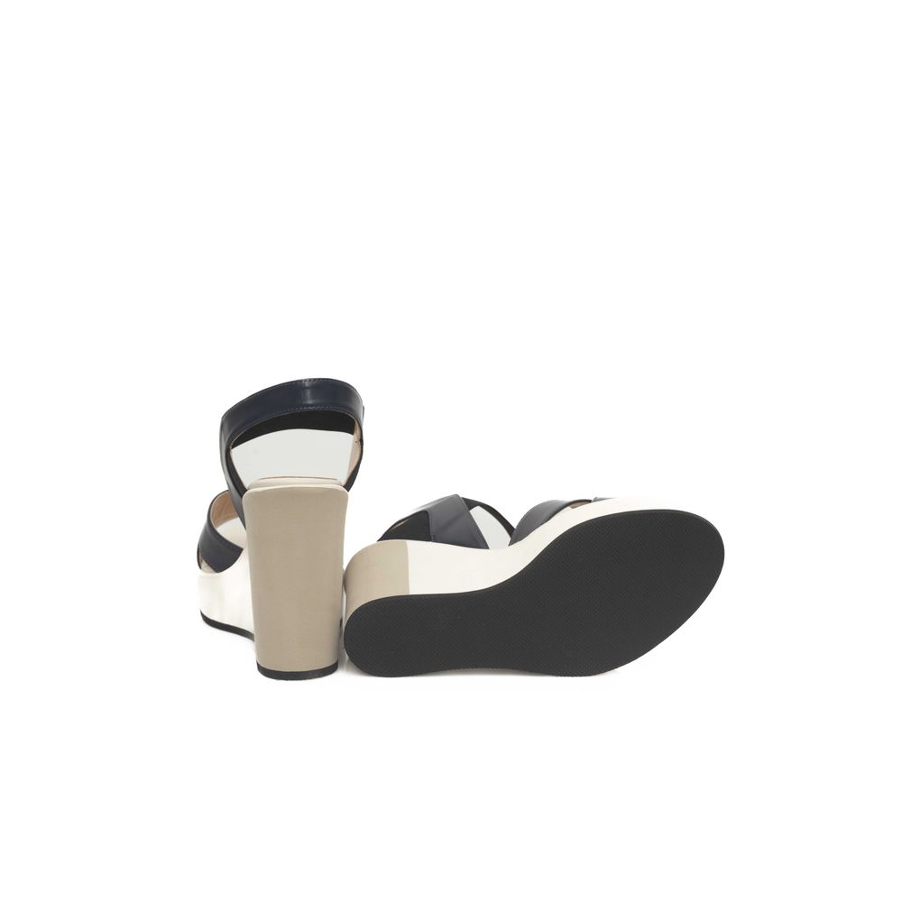 Cerruti 1881 Blue Calfskin Women Sandal | Regal Royce