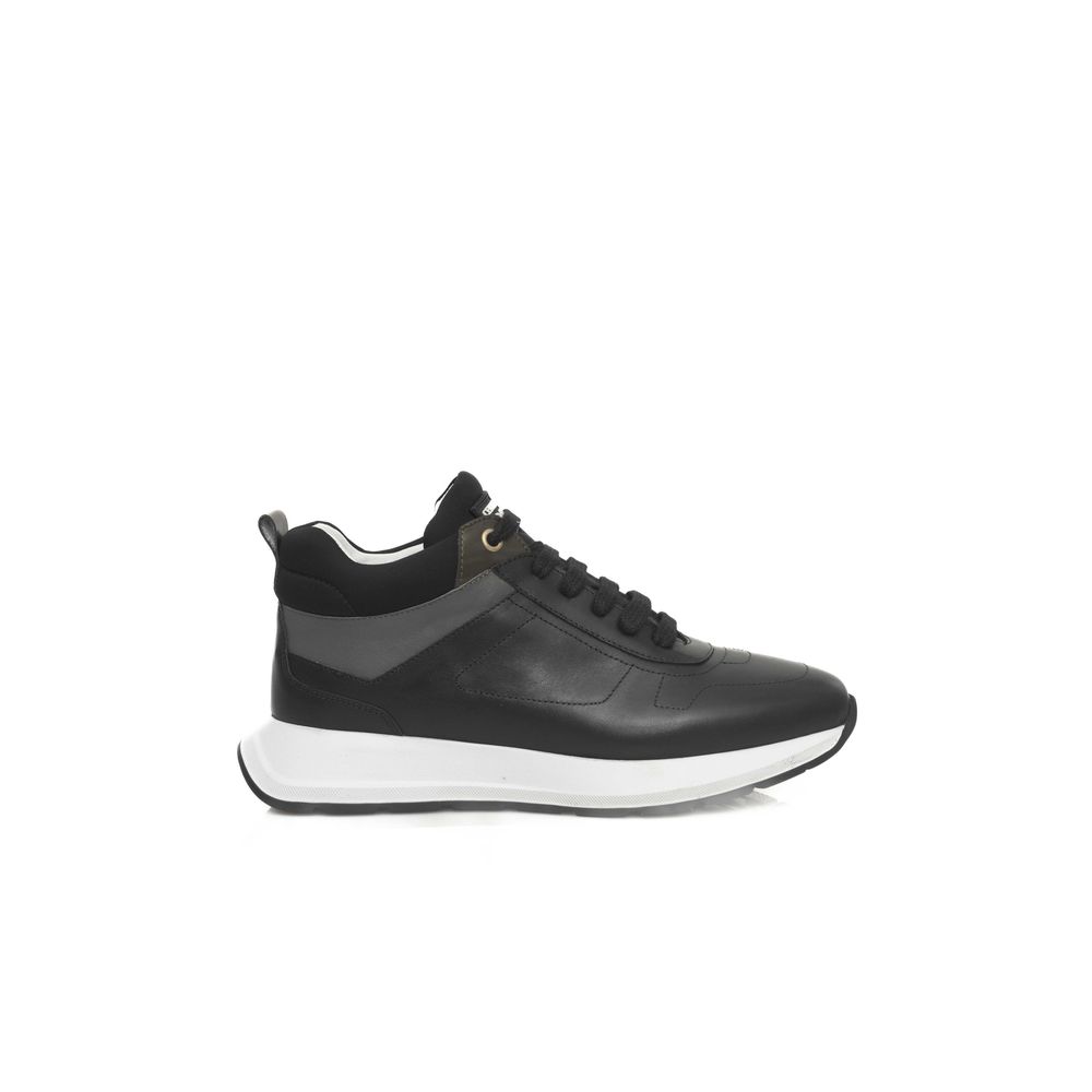 Cerruti 1881 Black Leather Women Sneaker | Regal Royce