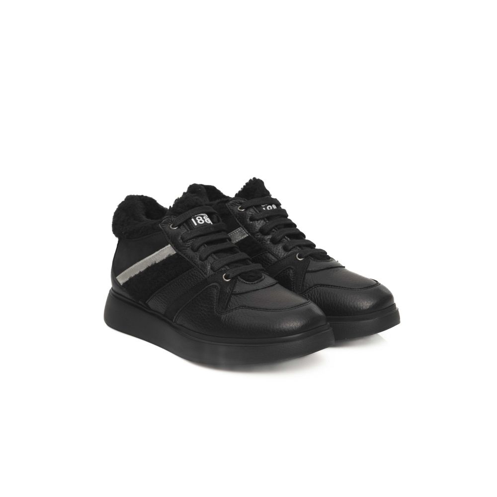 Cerruti 1881 Black Cowhide Women Platform Sneaker | Regal Royce