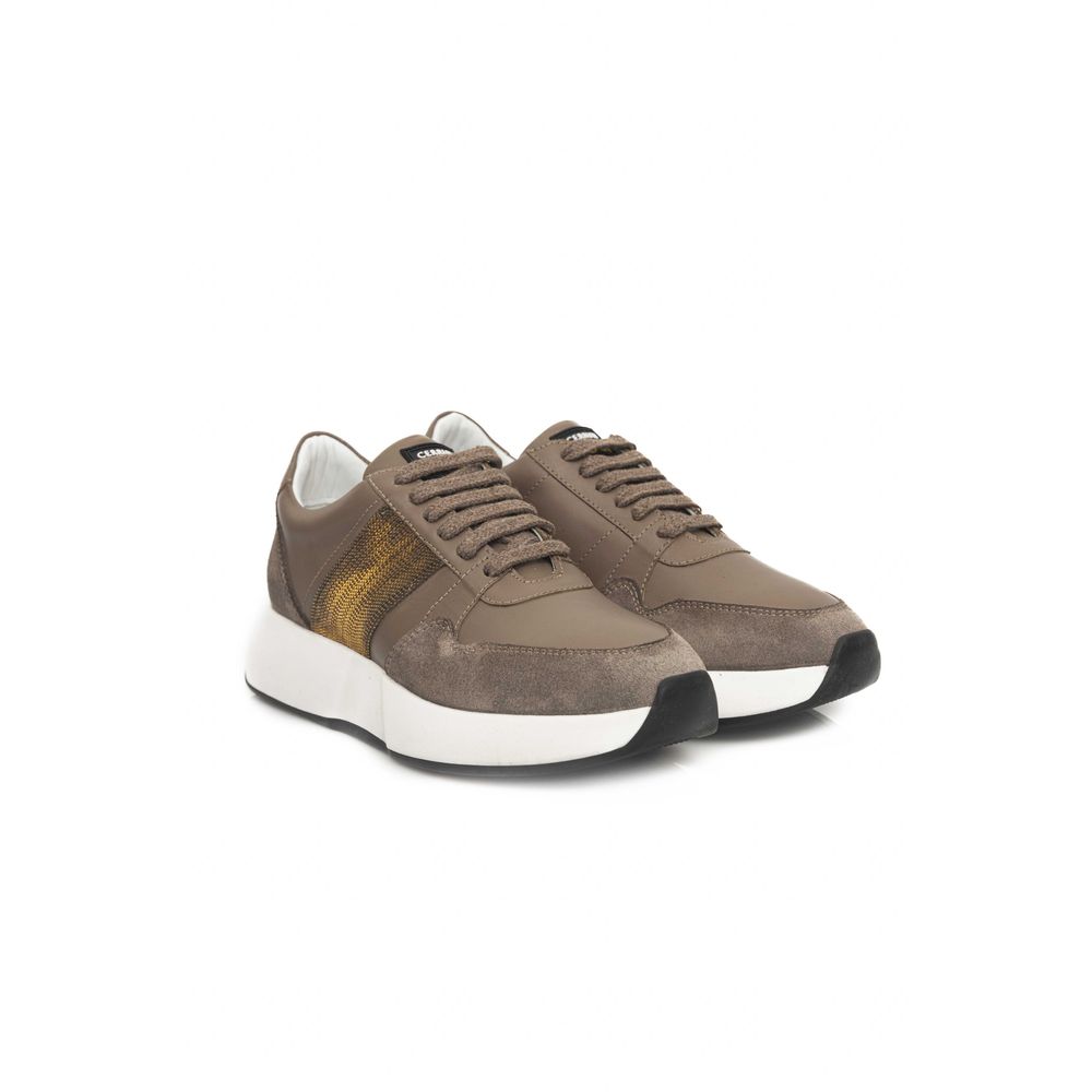 Cerruti 1881 Beige Cowhide Women Sneaker | Regal Royce