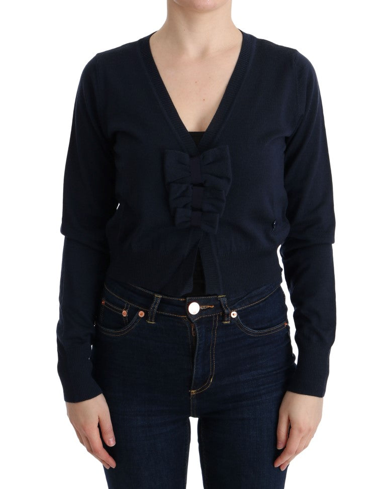 MARGHI LO' Blue Wool Blouse Sweater | Regal Royce
