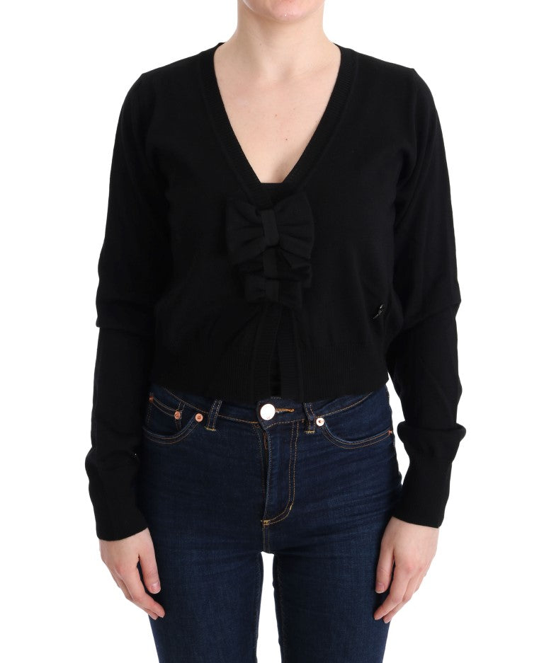 MARGHI LO' Black Wool Blouse Sweater | Regal Royce