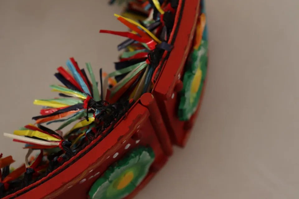 Dolce & Gabbana Multicolor Floral Wide Waist Carretto Belt | Regal Royce