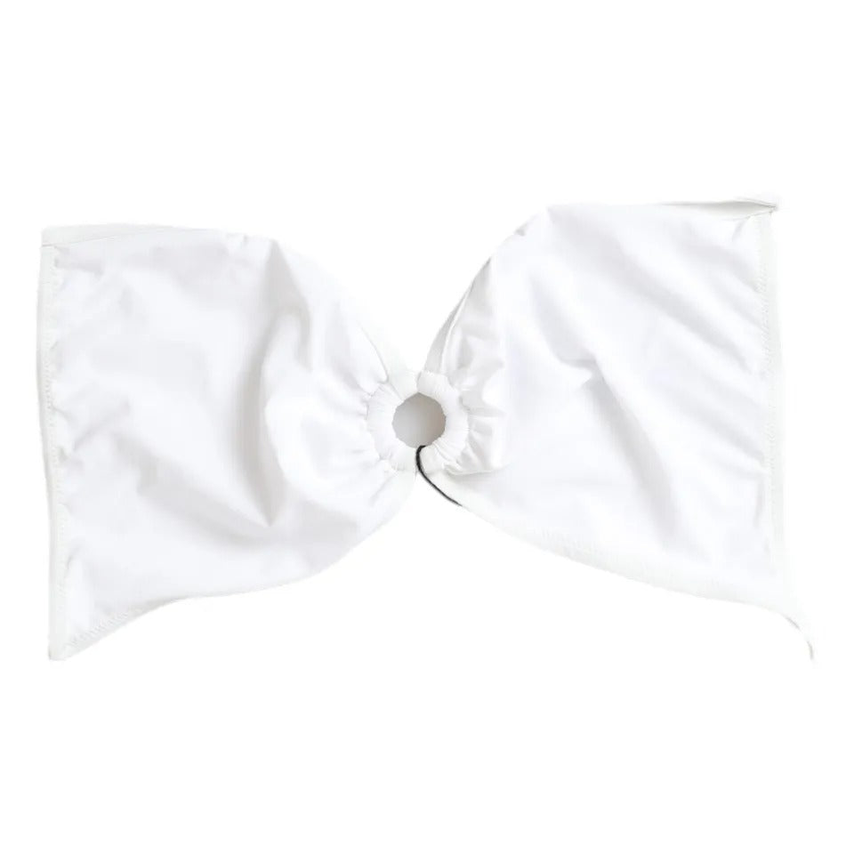 Dolce & Gabbana White Nylon Stretch Swimwear Top Bikini | Regal Royce