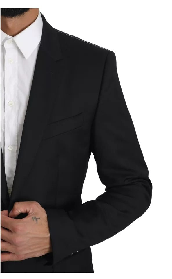 Dolce & Gabbana Black Slim Jacket Coat Blazer MARTINI | Regal Royce