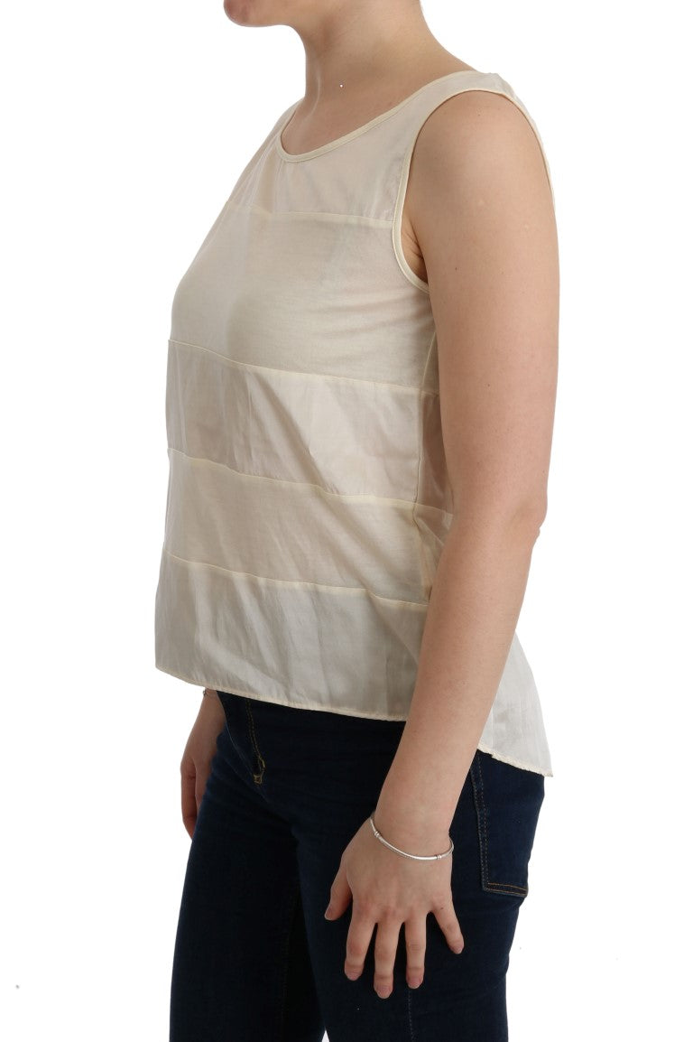 Costume National Beige Asymmetric Top Blouse | Regal Royce