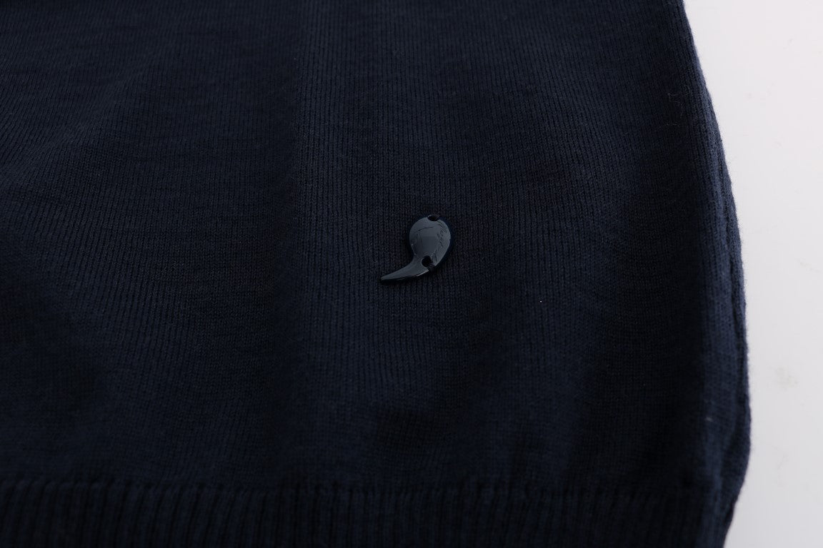 MARGHI LO' Blue Wool Long Sleeve Shift Dress | Regal Royce