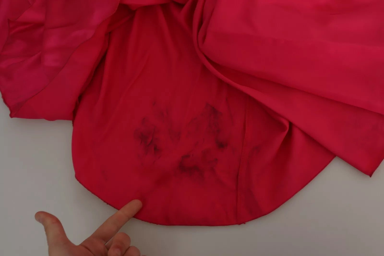 Dolce & Gabbana Fuchsia Fitted Cut One Shoulder Midi Dress | Regal Royce