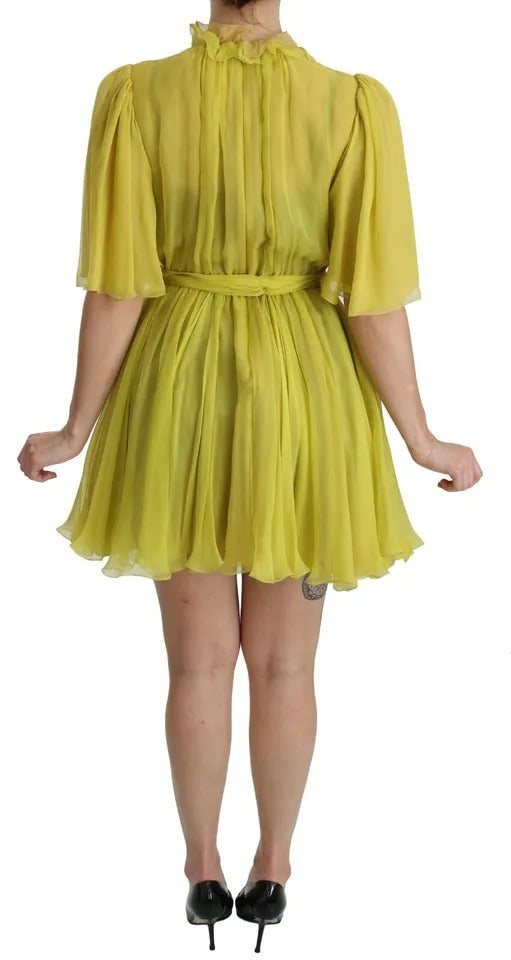 Dolce & Gabbana Yellow Shift A-line Silk Gown Dress | Regal Royce