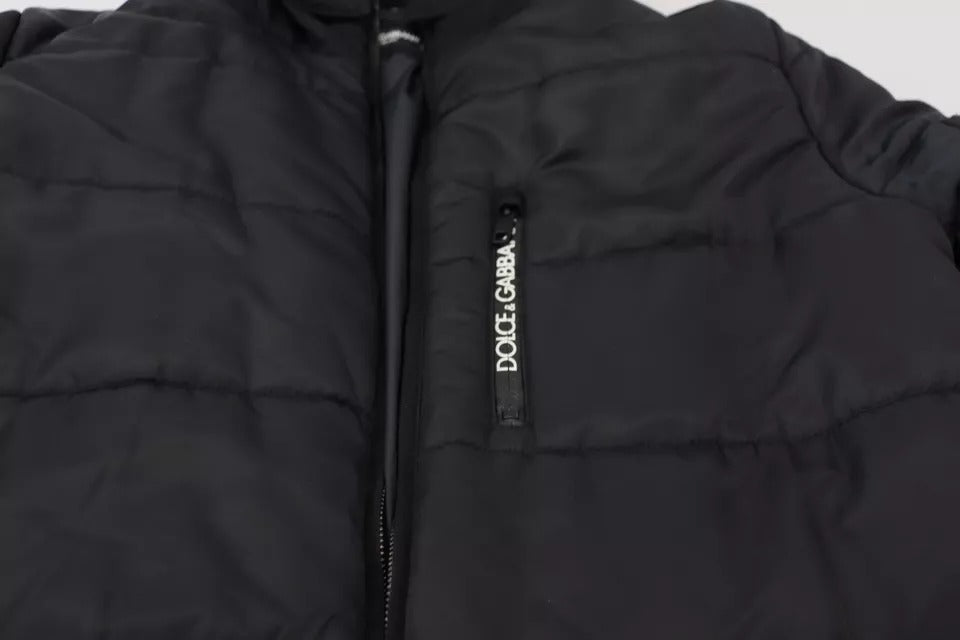 Dolce & Gabbana Black Nylon Hooded Parka Coat Winter Jacket | Regal Royce