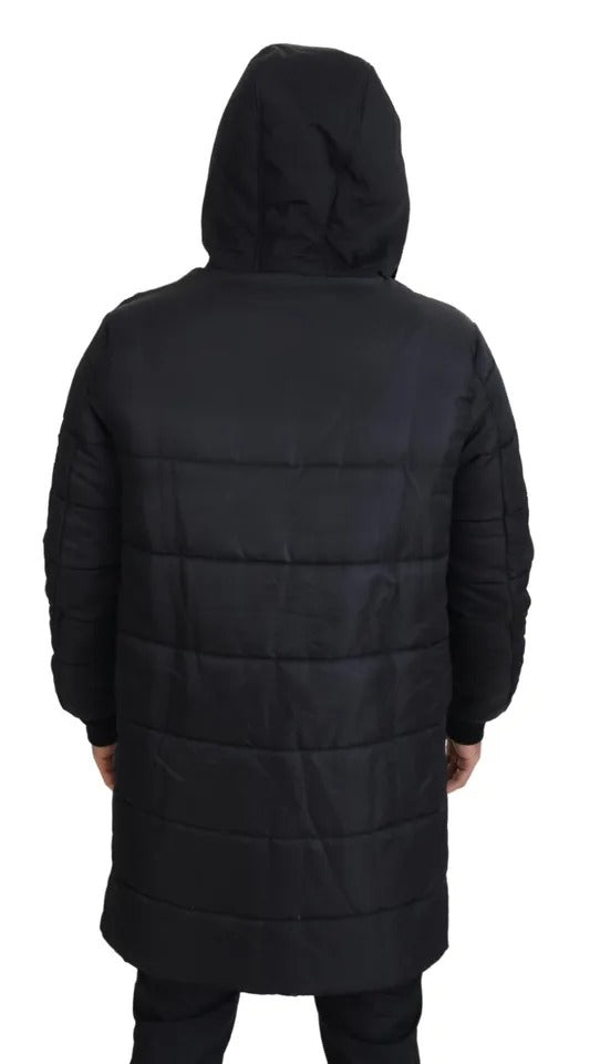 Dolce & Gabbana Black Nylon Hooded Parka Coat Winter Jacket | Regal Royce