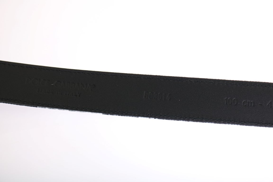 Dolce & Gabbana Black Cayman Linen Leather Belt | Regal Royce