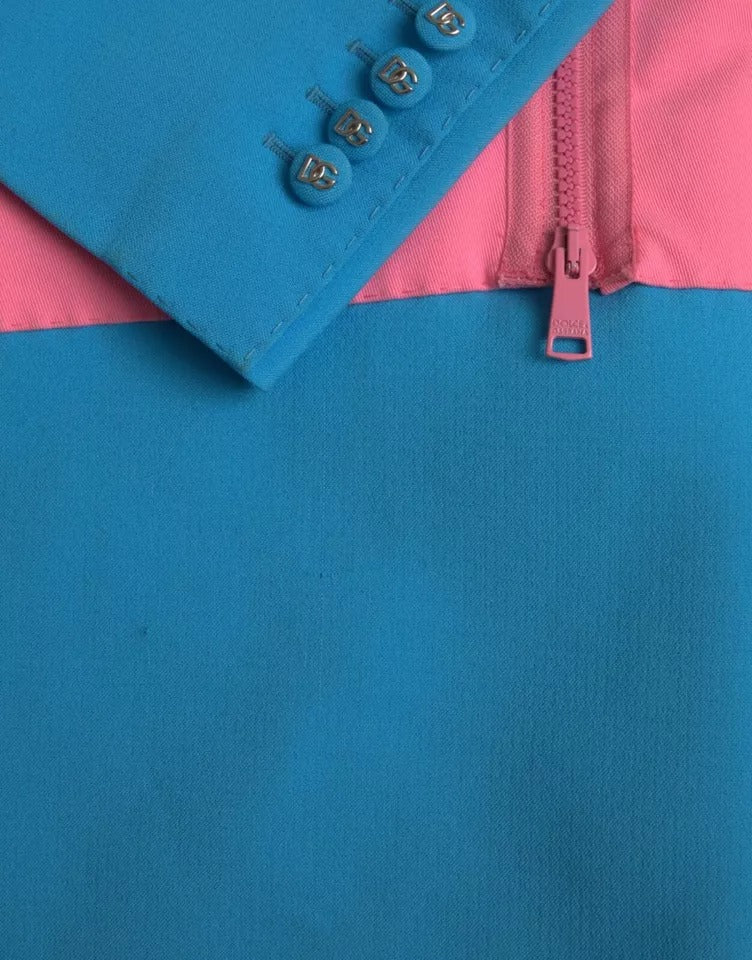 Dolce & Gabbana Multicolor Patchwork Peak Lapel Coat Jacket | Regal Royce