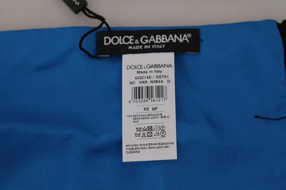 Dolce & Gabbana Royal Blue Scarf Neck Wrap Shawl Silk Scarf | Regal Royce