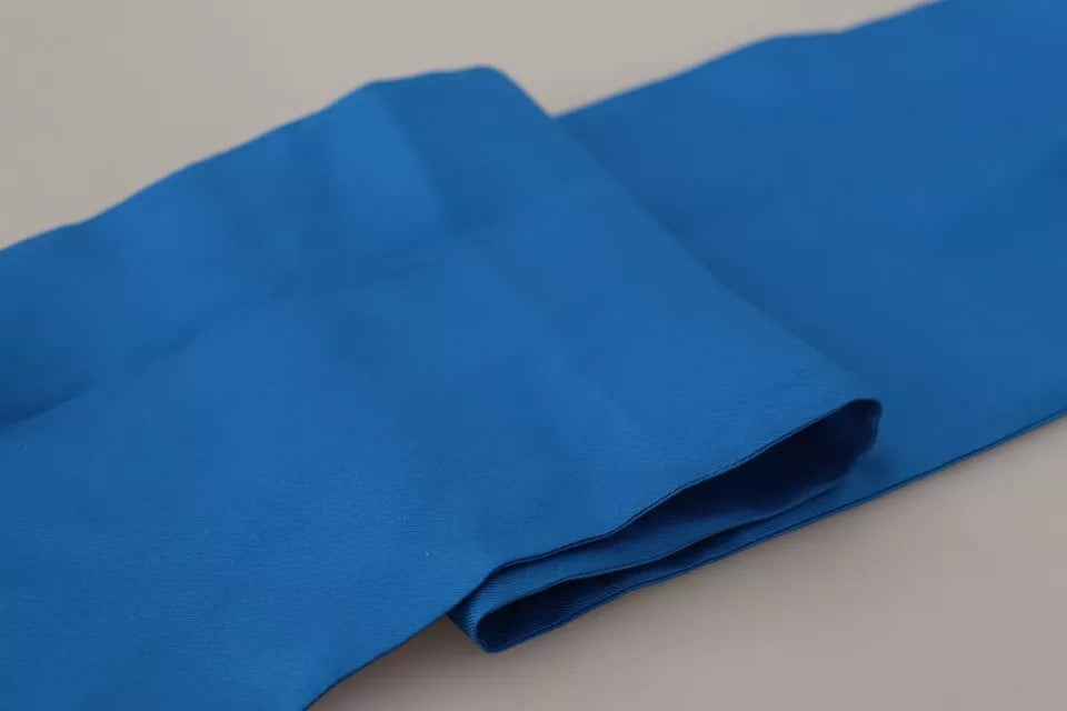 Dolce & Gabbana Royal Blue Scarf Neck Wrap Shawl Silk Scarf | Regal Royce