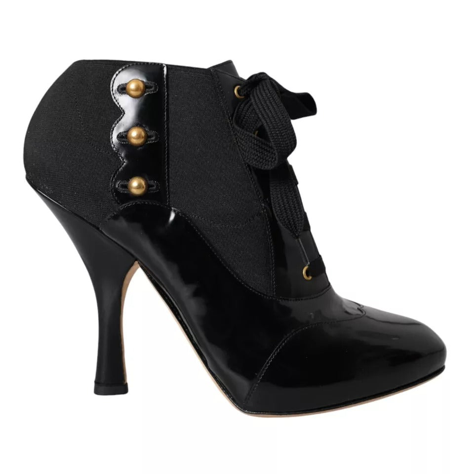 Dolce & Gabbana Black Jersey Stretch Ankle Boots Shoes | Regal Royce