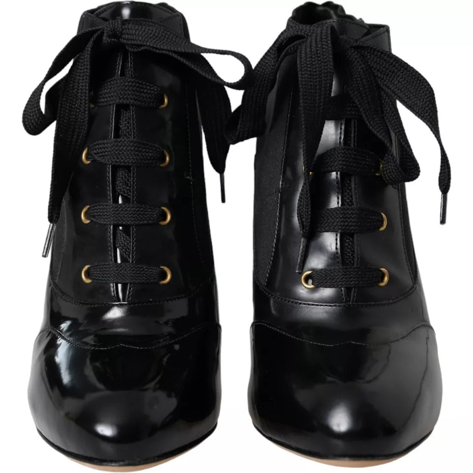 Dolce & Gabbana Black Jersey Stretch Ankle Boots Shoes | Regal Royce