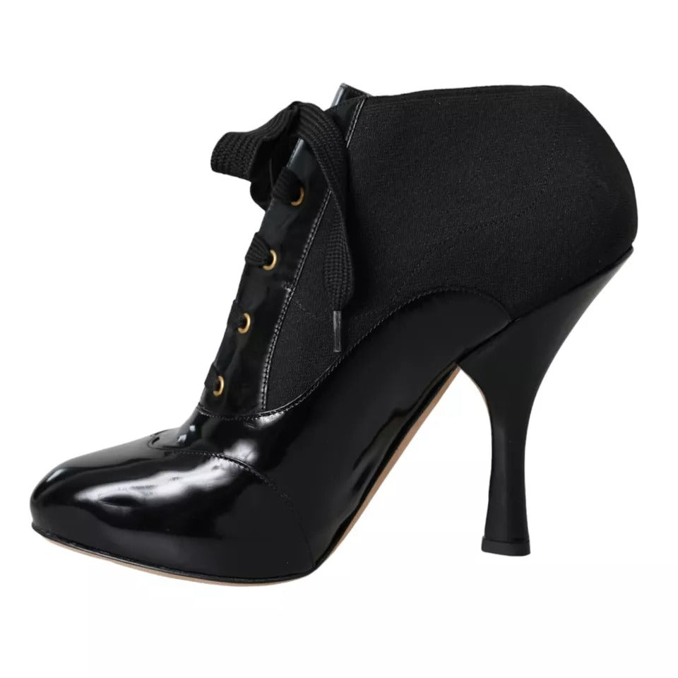 Dolce & Gabbana Black Jersey Stretch Ankle Boots Shoes | Regal Royce