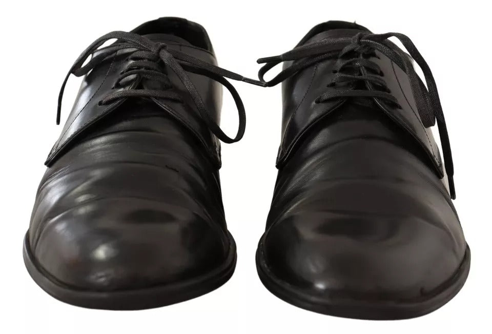 Dolce & Gabbana Black Leather Derby Dress Formal Shoes | Regal Royce