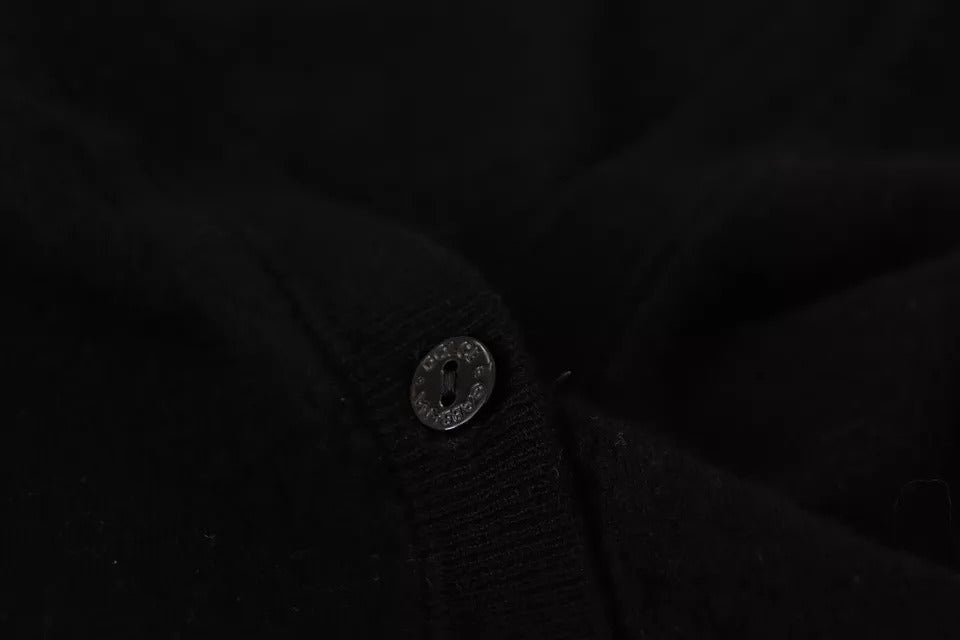 Dolce & Gabbana Black Wool Knit Button Down Cardigan Sweater | Regal Royce