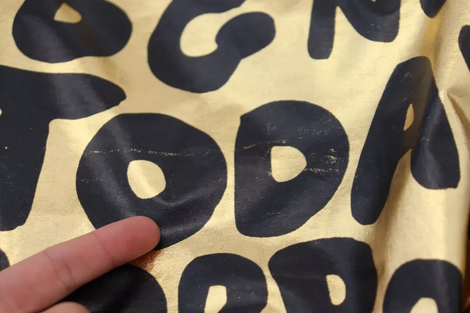 Dolce & Gabbana Gold Logo Print Turtleneck Pullover Sweater | Regal Royce