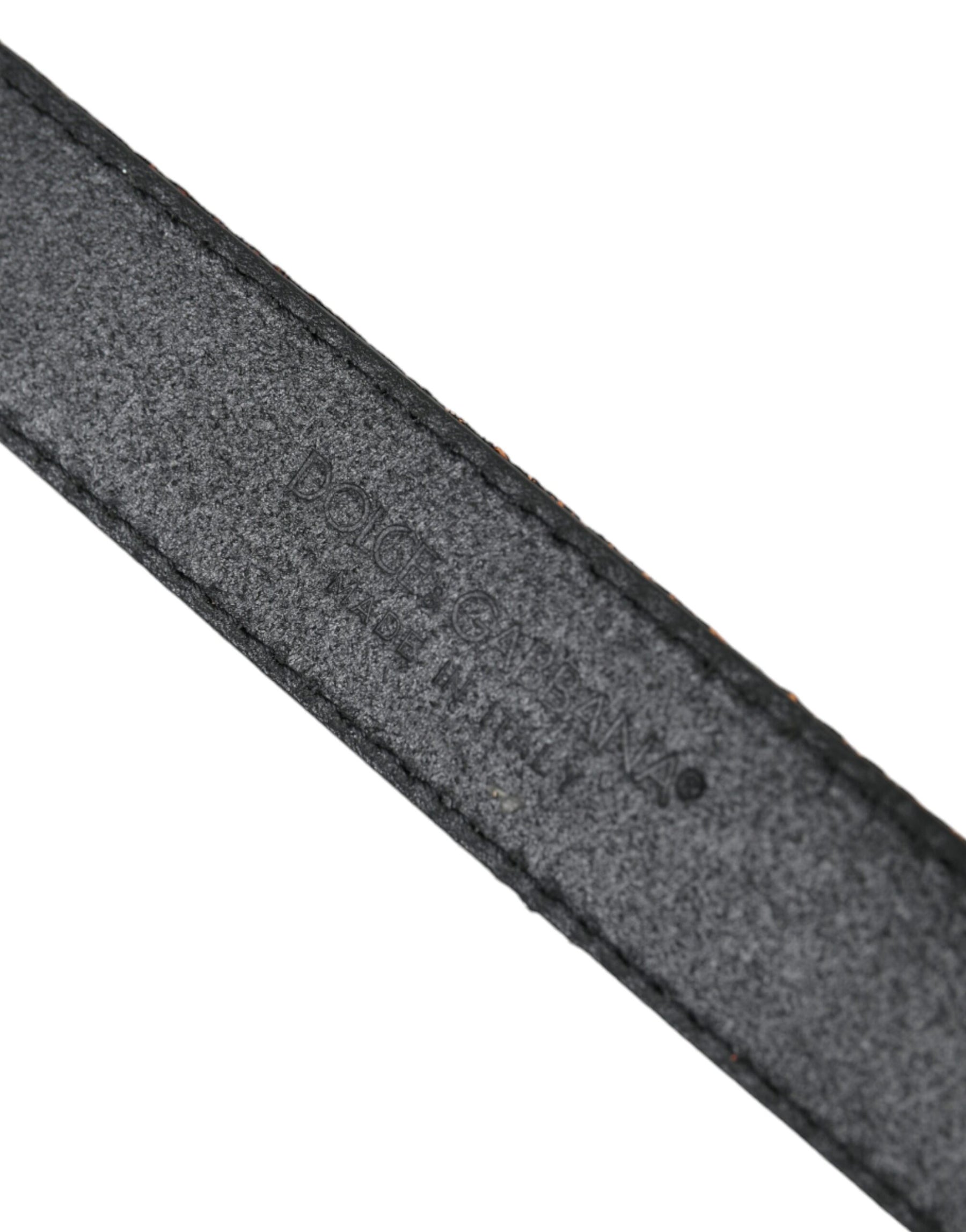 Dolce & Gabbana Gold Jacquard Stripes Silver Metal Buckle Belt | Regal Royce