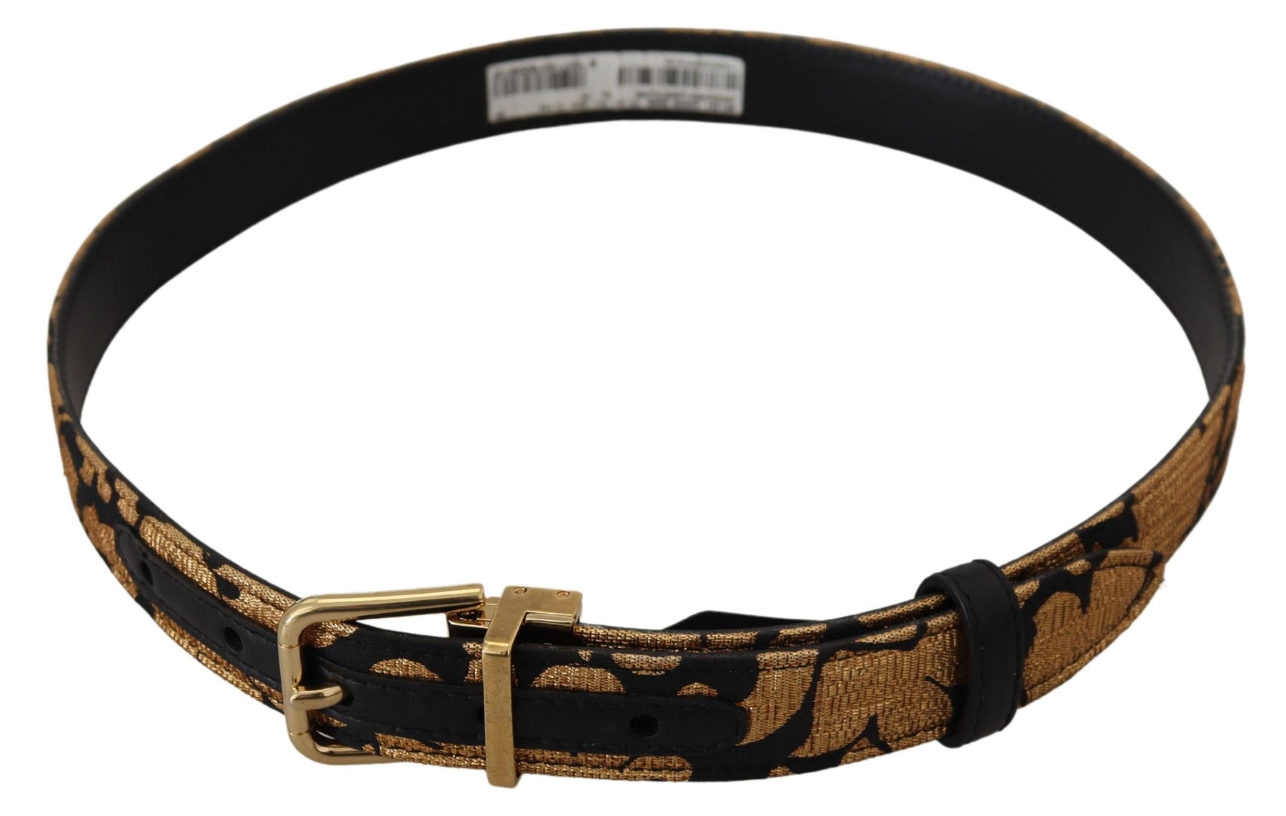 Dolce & Gabbana Multicolor Jacquard Leather Logo Buckle Belt | Regal Royce