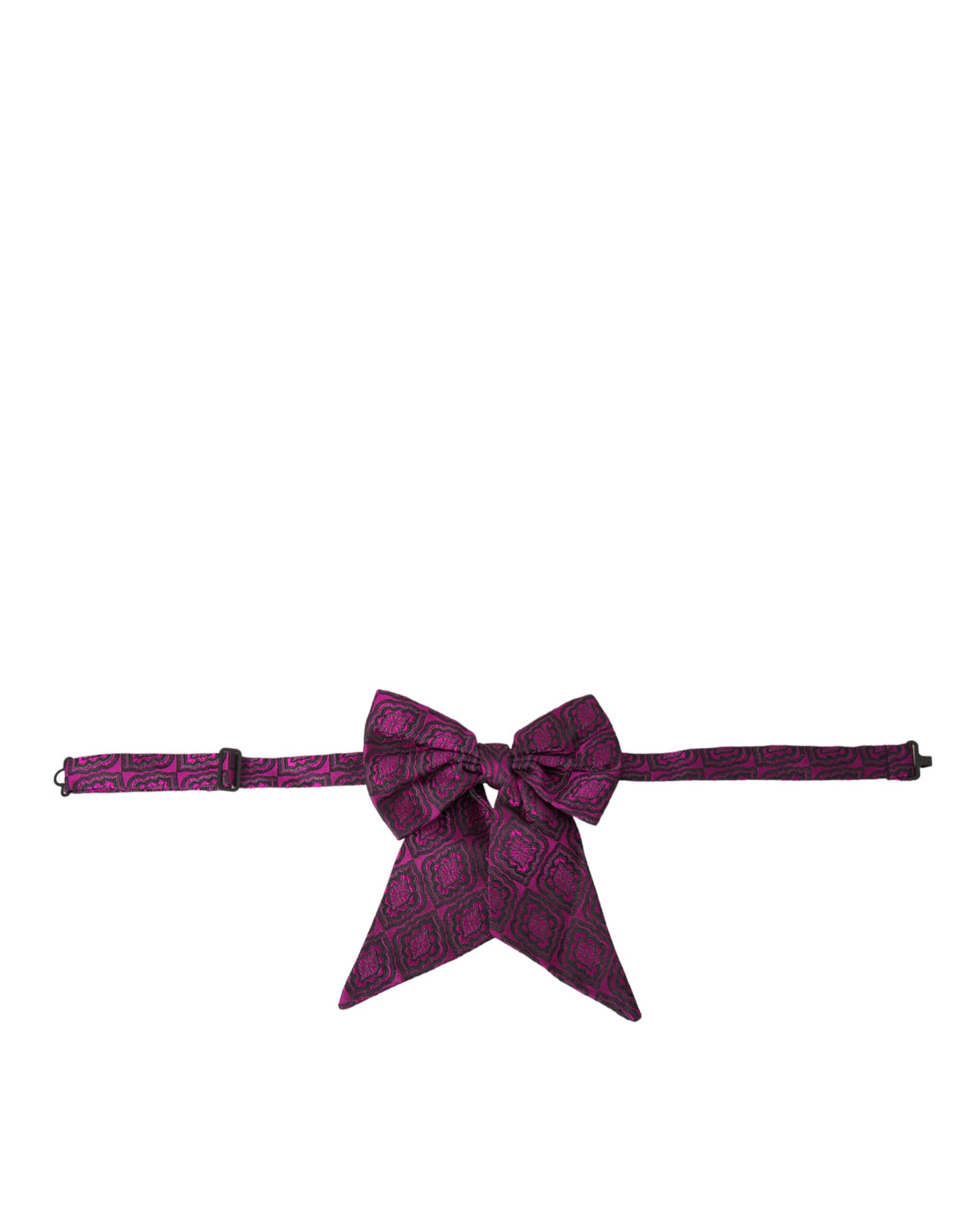 Dolce & Gabbana Purple Ribbon Silk Adjustable Neck Men Bow Tie | Regal Royce