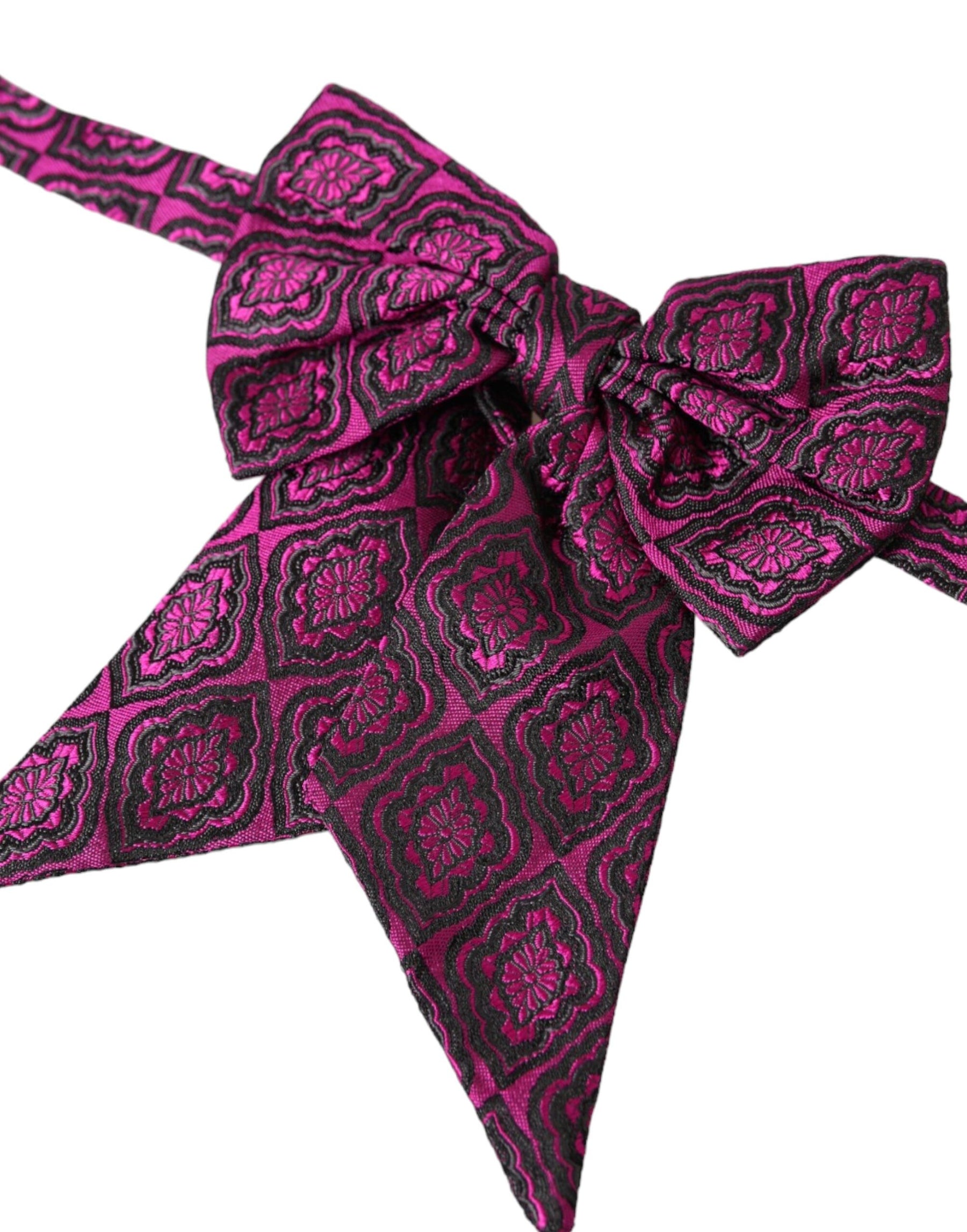 Dolce & Gabbana Purple Ribbon Silk Adjustable Neck Men Bow Tie | Regal Royce