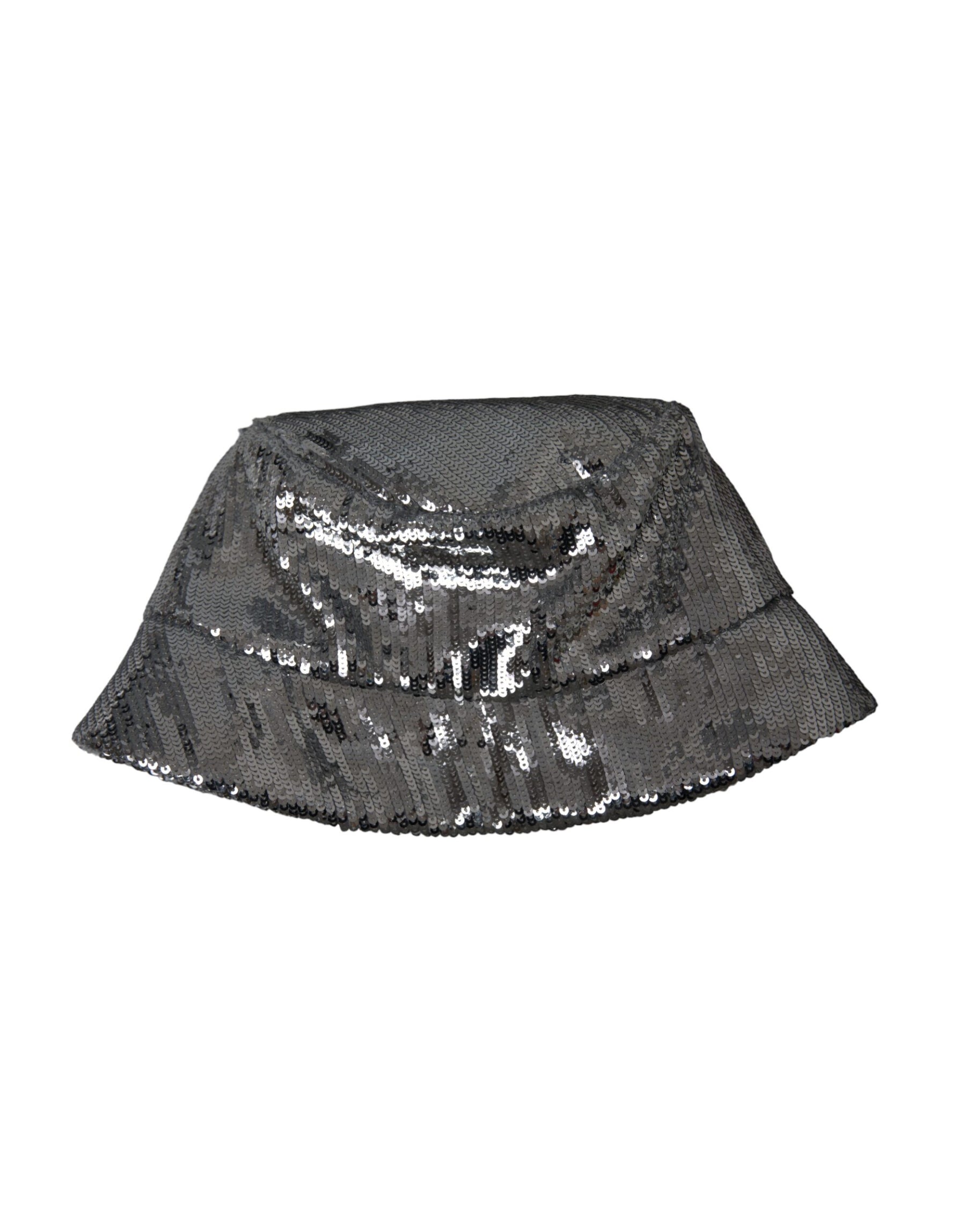 Dolce & Gabbana Silver Sequined Nylon Bucket Hat Men | Regal Royce