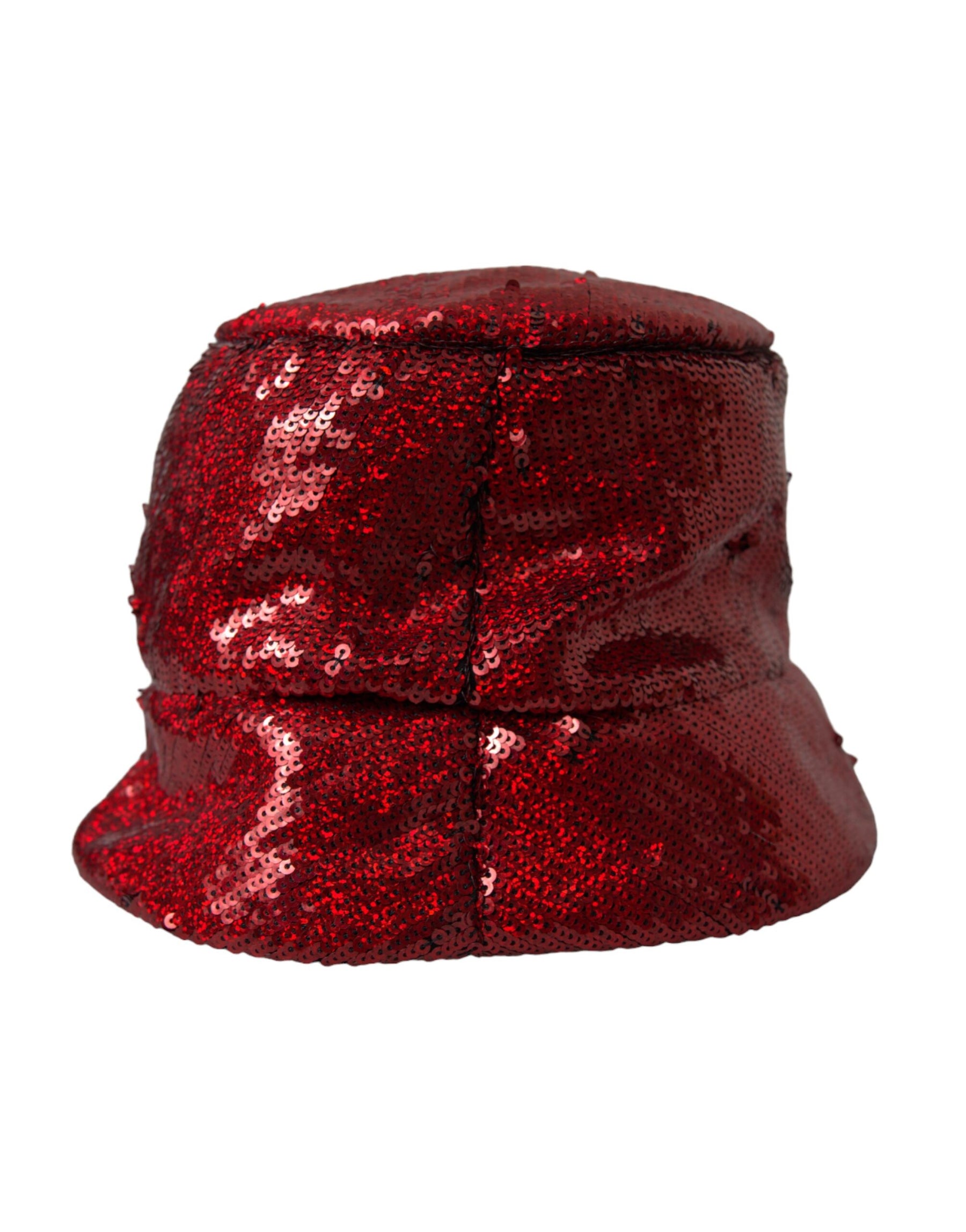 Dolce & Gabbana Red Sequined Nylon Bucket Hat Men | Regal Royce
