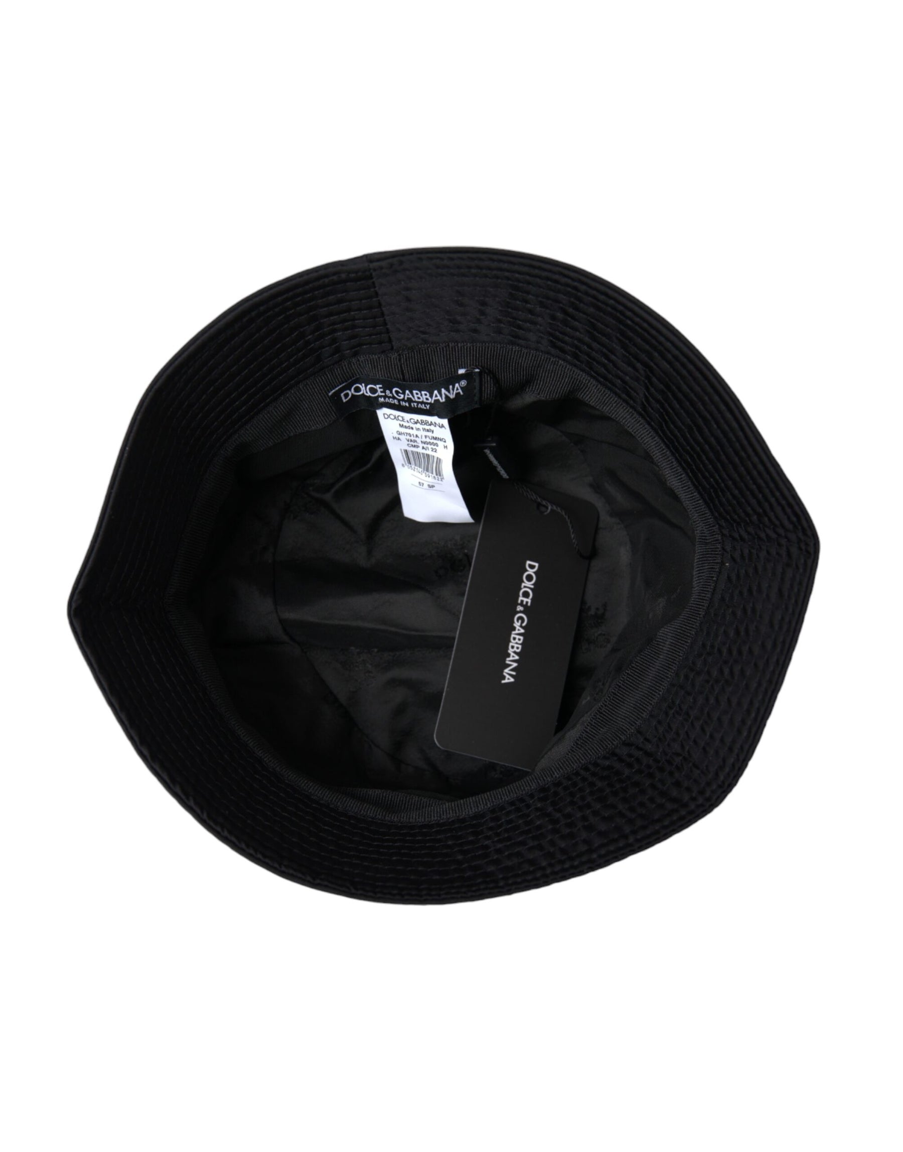 Dolce & Gabbana Black Wide Brim Cap Bucket Hat Men | Regal Royce
