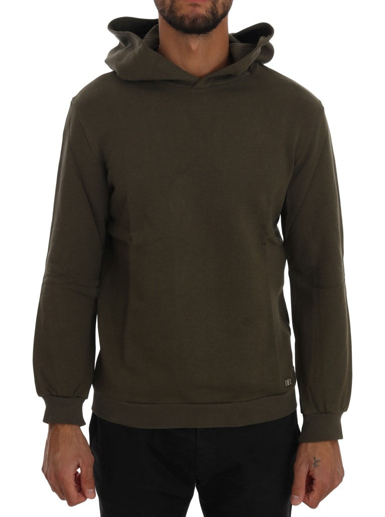 Daniele Alessandrini Green Pullover Hodded Cotton Sweater | Regal Royce