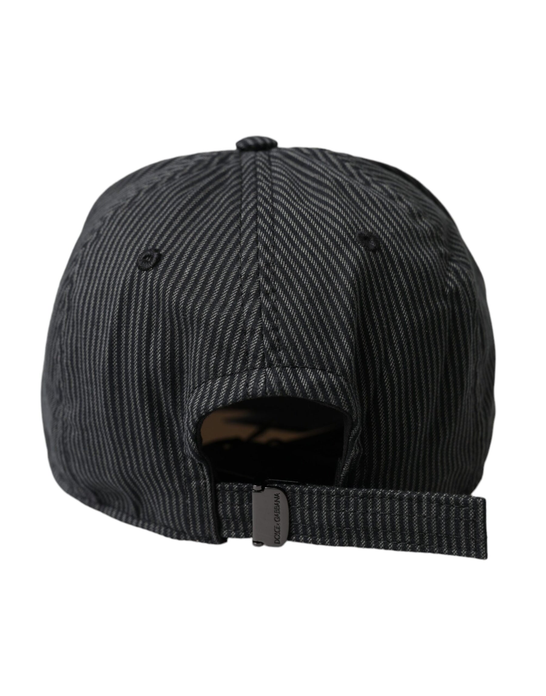 Dolce & Gabbana Black Cotton Embellished Baseball Hat Men | Regal Royce