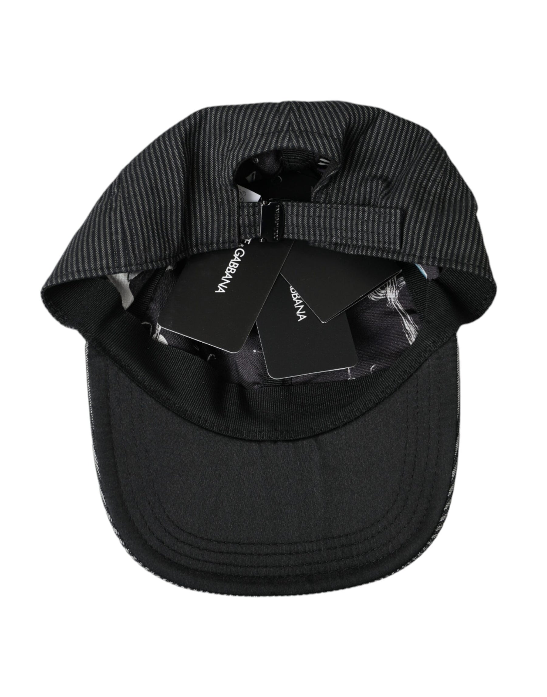 Dolce & Gabbana Black Cotton Embellished Baseball Hat Men | Regal Royce