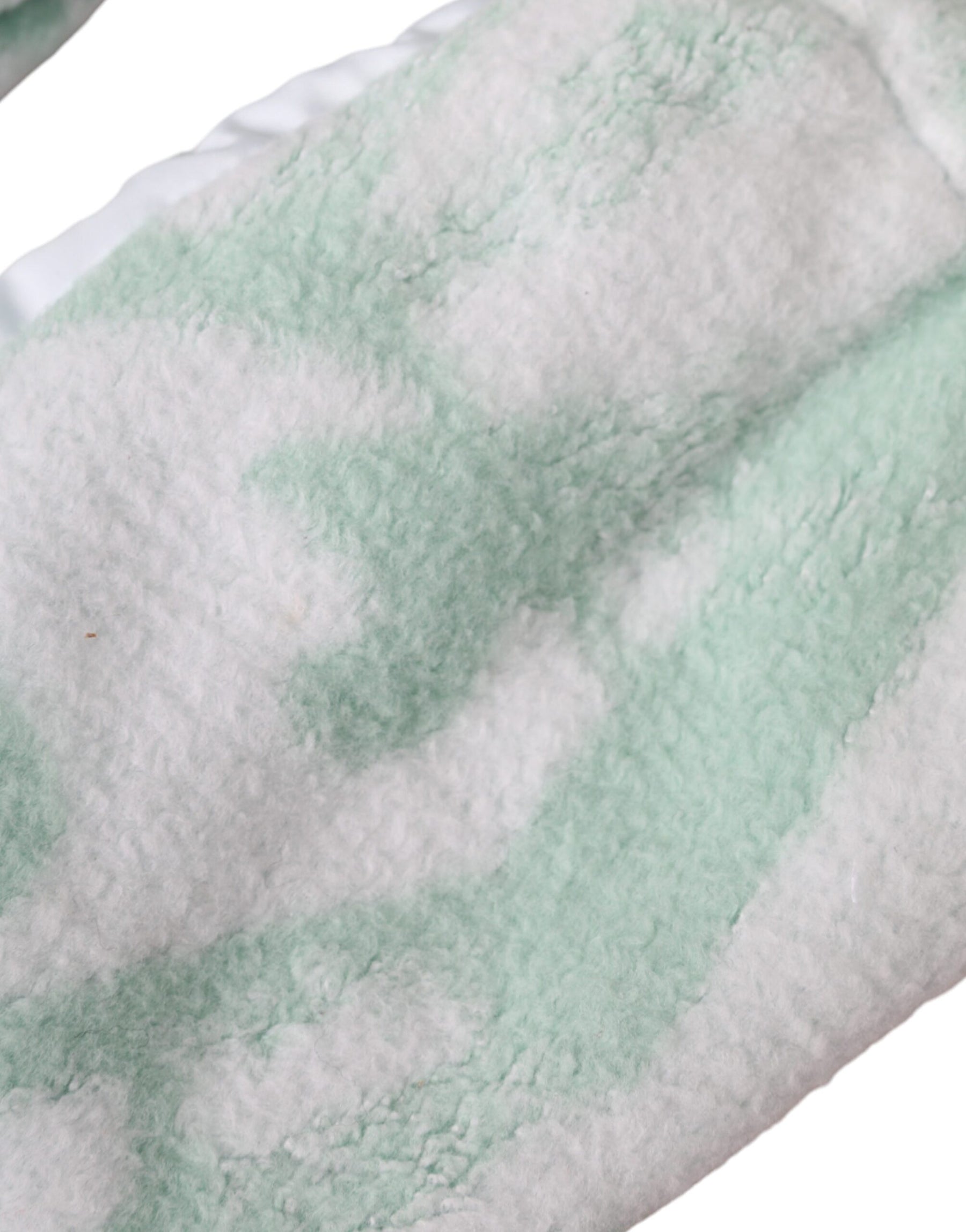 Dolce & Gabbana White Nylon Fleece Wrist Length Mitten Gloves | Regal Royce