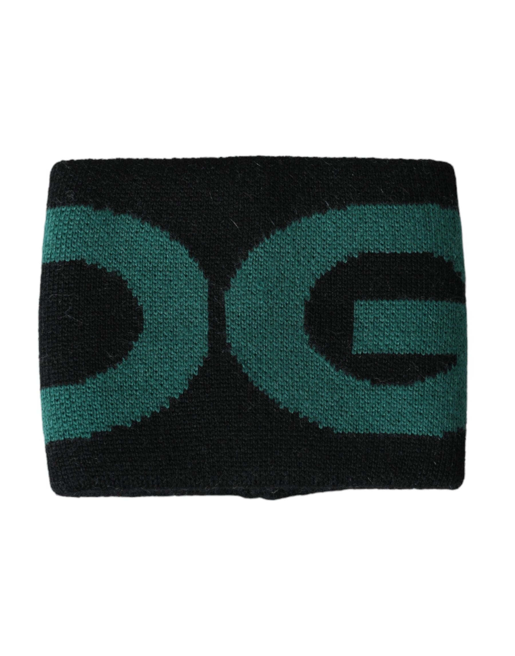 Dolce & Gabbana Black Green Wool Logo #DGMILLENNIALS Wristband | Regal Royce