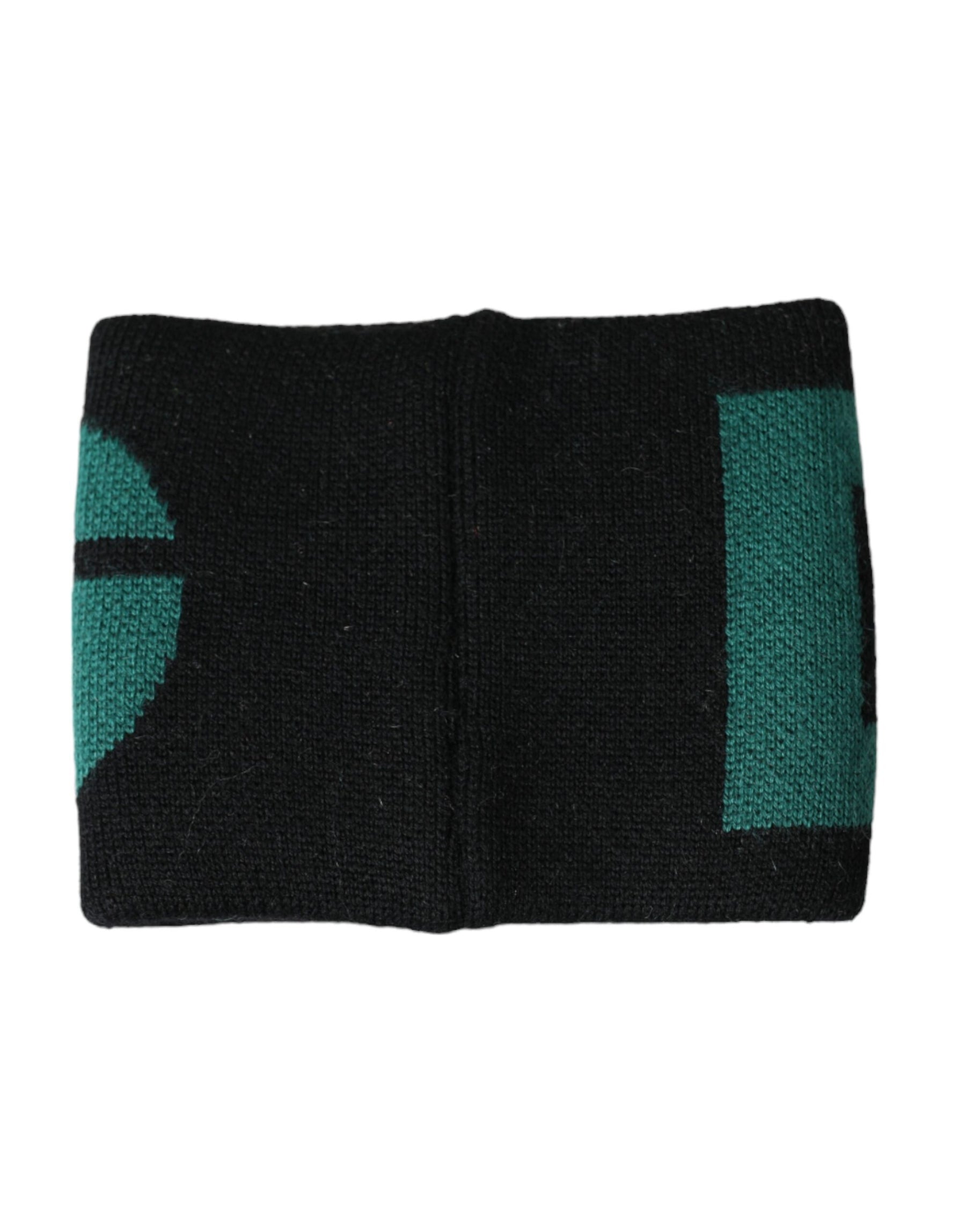 Dolce & Gabbana Black Green Wool Logo #DGMILLENNIALS Wristband | Regal Royce
