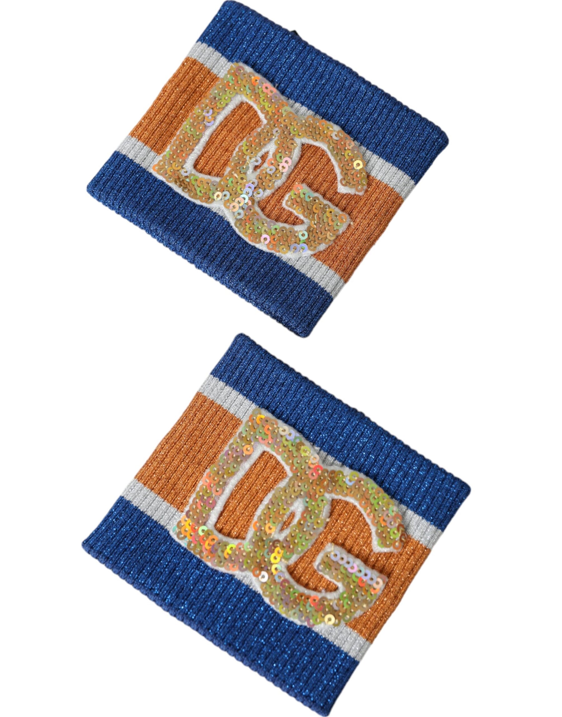 Dolce & Gabbana Multicolor Logo Sequin Viscose Wristband | Regal Royce