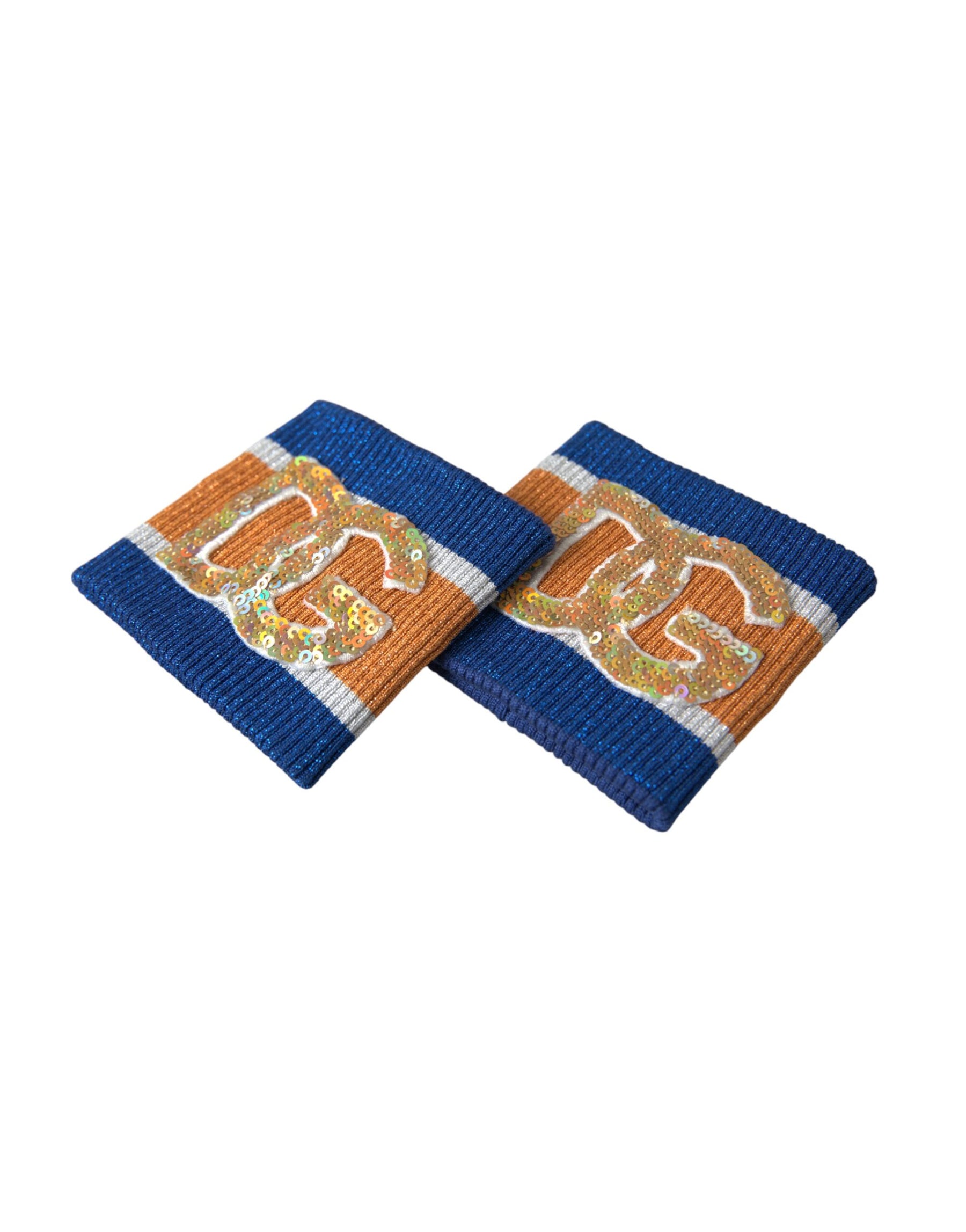 Dolce & Gabbana Multicolor Logo Sequin Viscose Wristband | Regal Royce