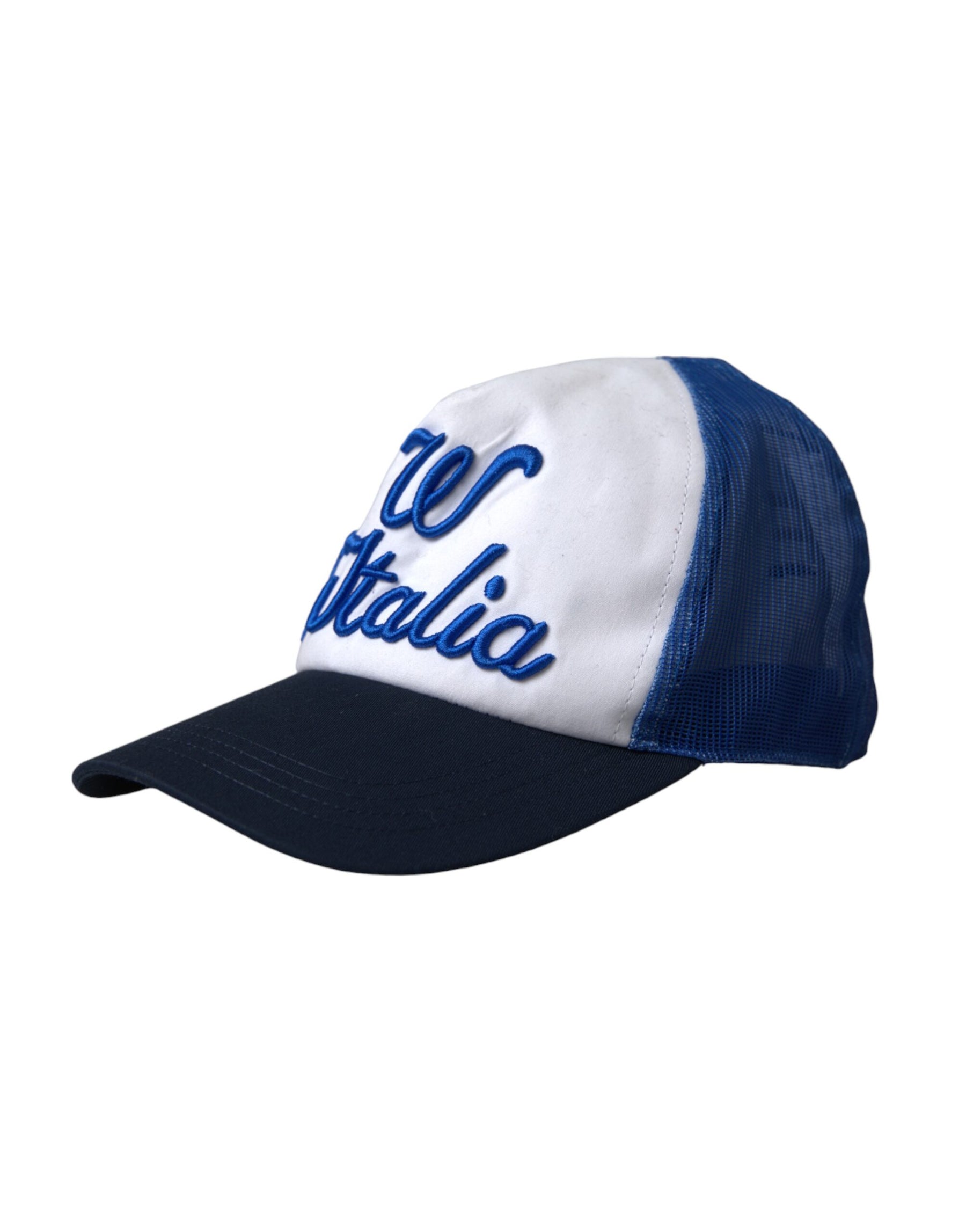 Dolce & Gabbana Blue White Black Italia Mesh Baseball Hat | Regal Royce
