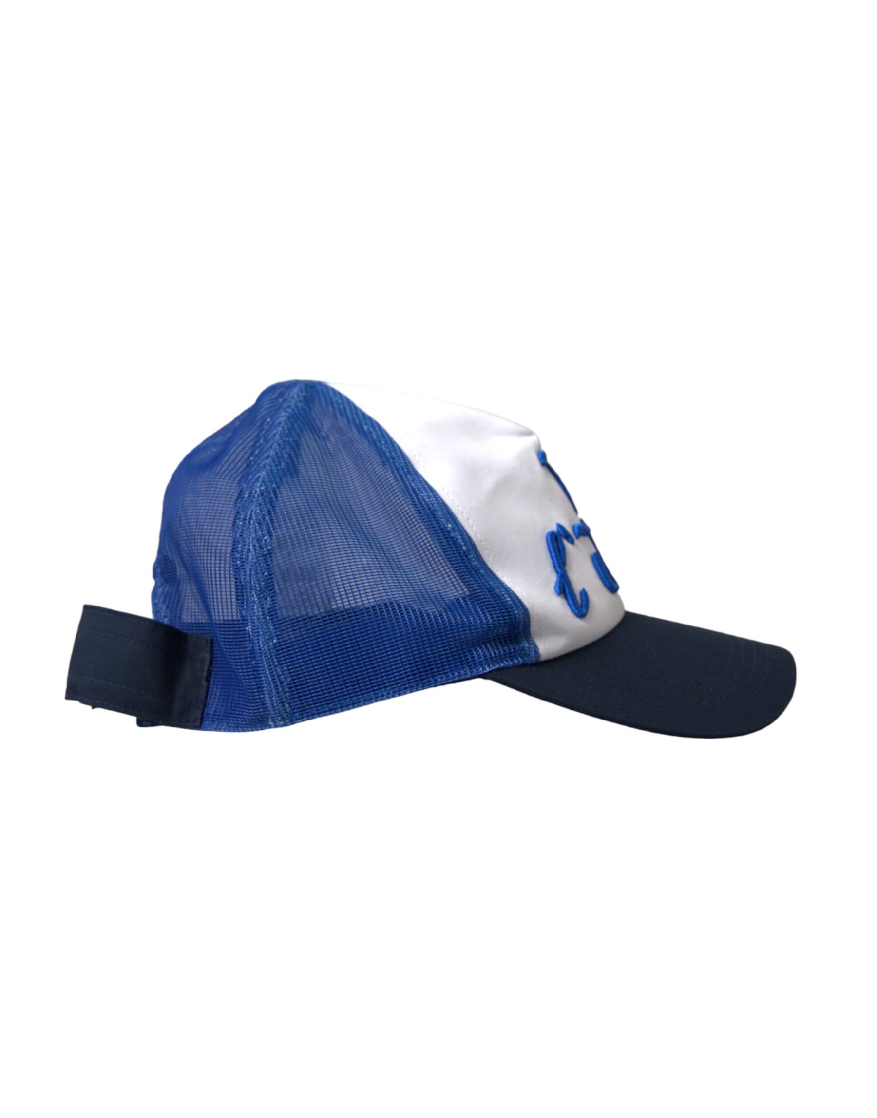 Dolce & Gabbana Blue White Black Italia Mesh Baseball Hat | Regal Royce