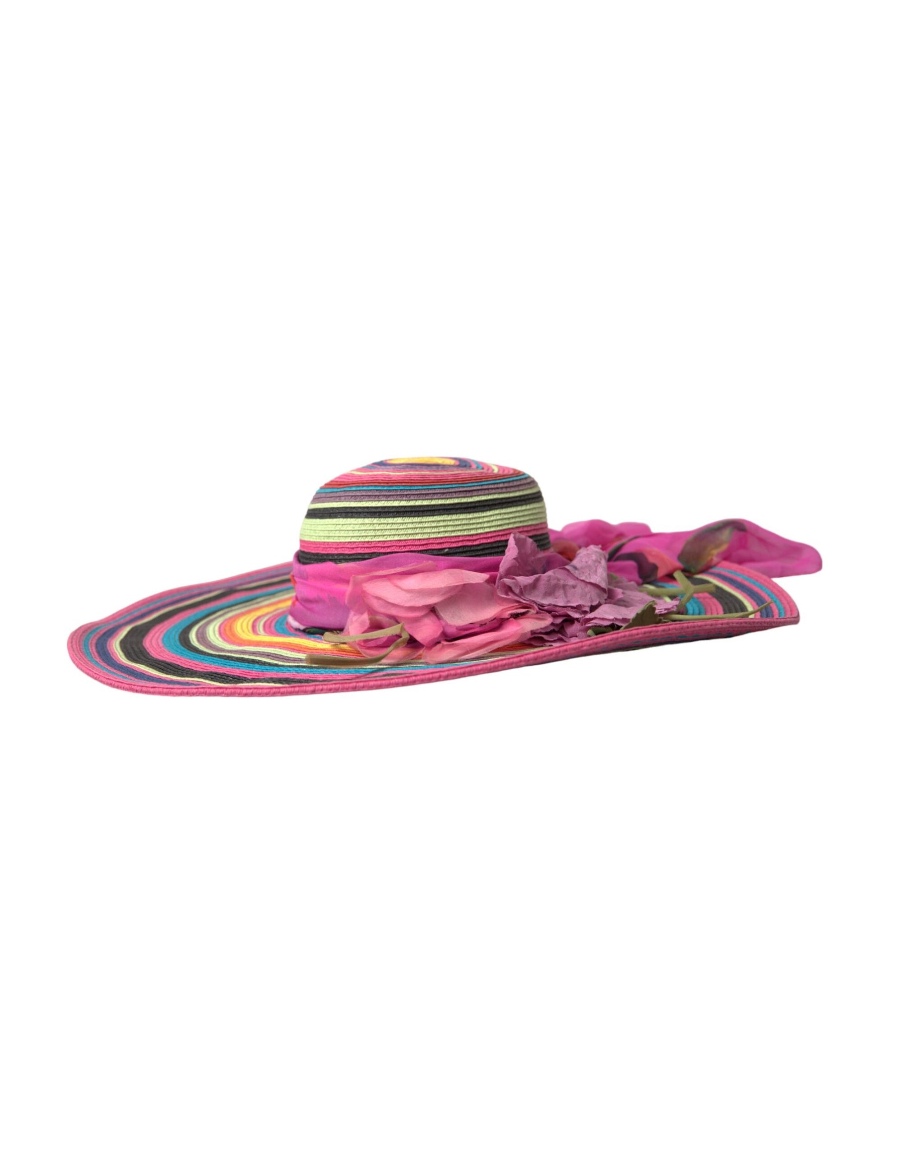 Dolce & Gabbana Multicolor Fantasy Wide Brim Floppy Hat | Regal Royce