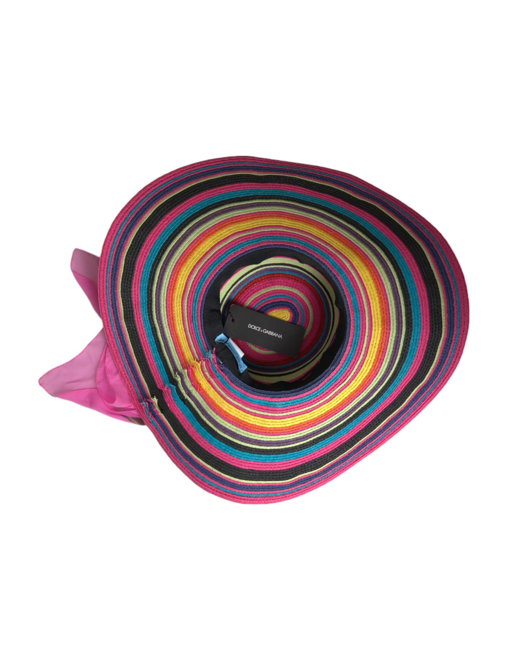 Dolce & Gabbana Multicolor Fantasy Wide Brim Floppy Hat | Regal Royce