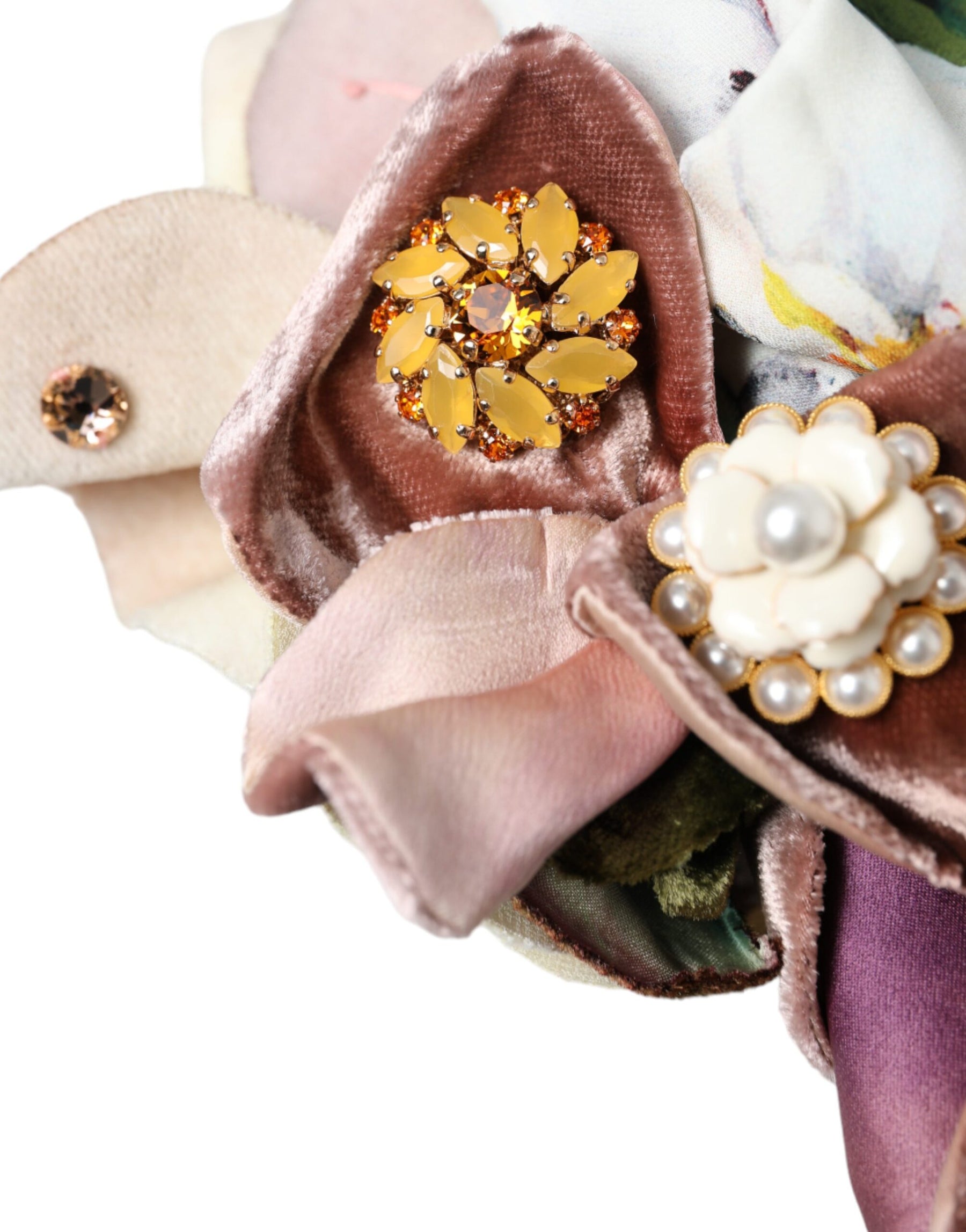 Dolce & Gabbana Blue Floral Motif Turban Head Hat Women | Regal Royce