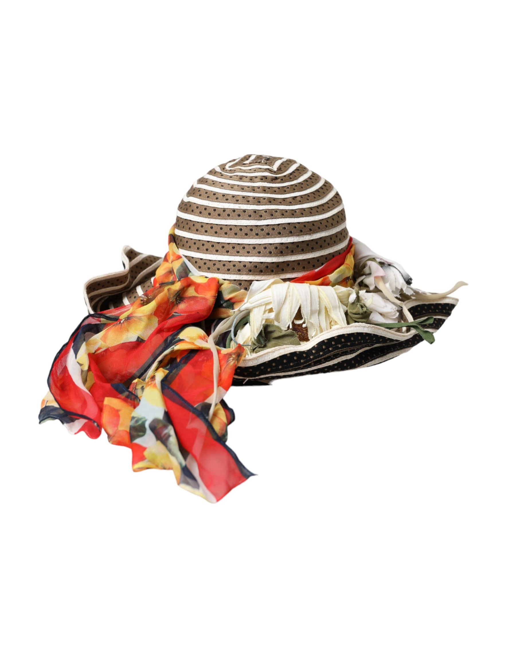Dolce & Gabbana Multicolor Fantasy Wide Brim Floppy Hat | Regal Royce