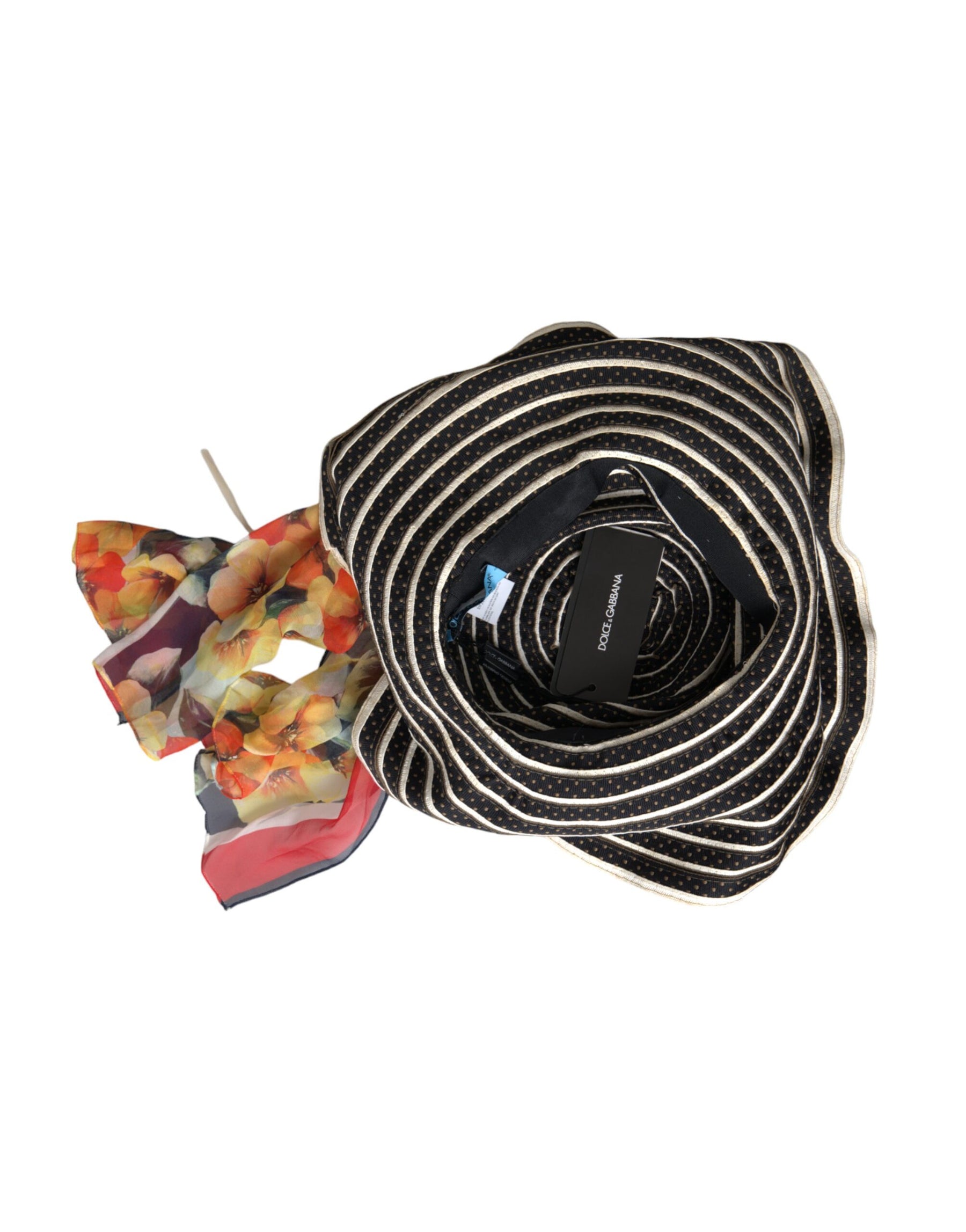 Dolce & Gabbana Multicolor Fantasy Wide Brim Floppy Hat | Regal Royce