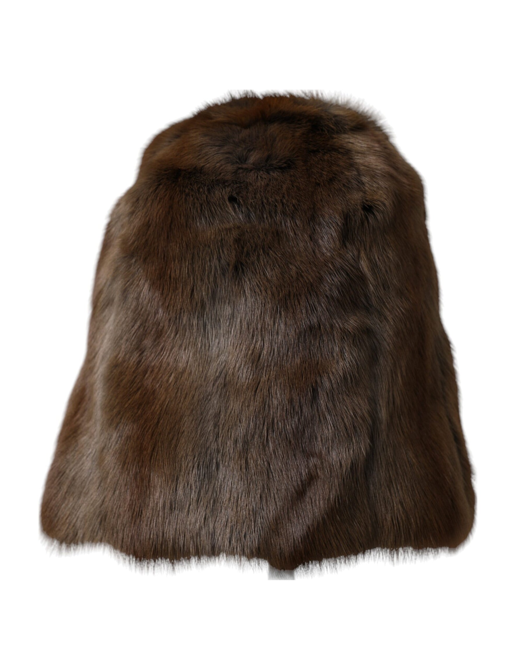 Dolce & Gabbana Brown Weasel Fur Womens Cashmere Hat Beanie | Regal Royce