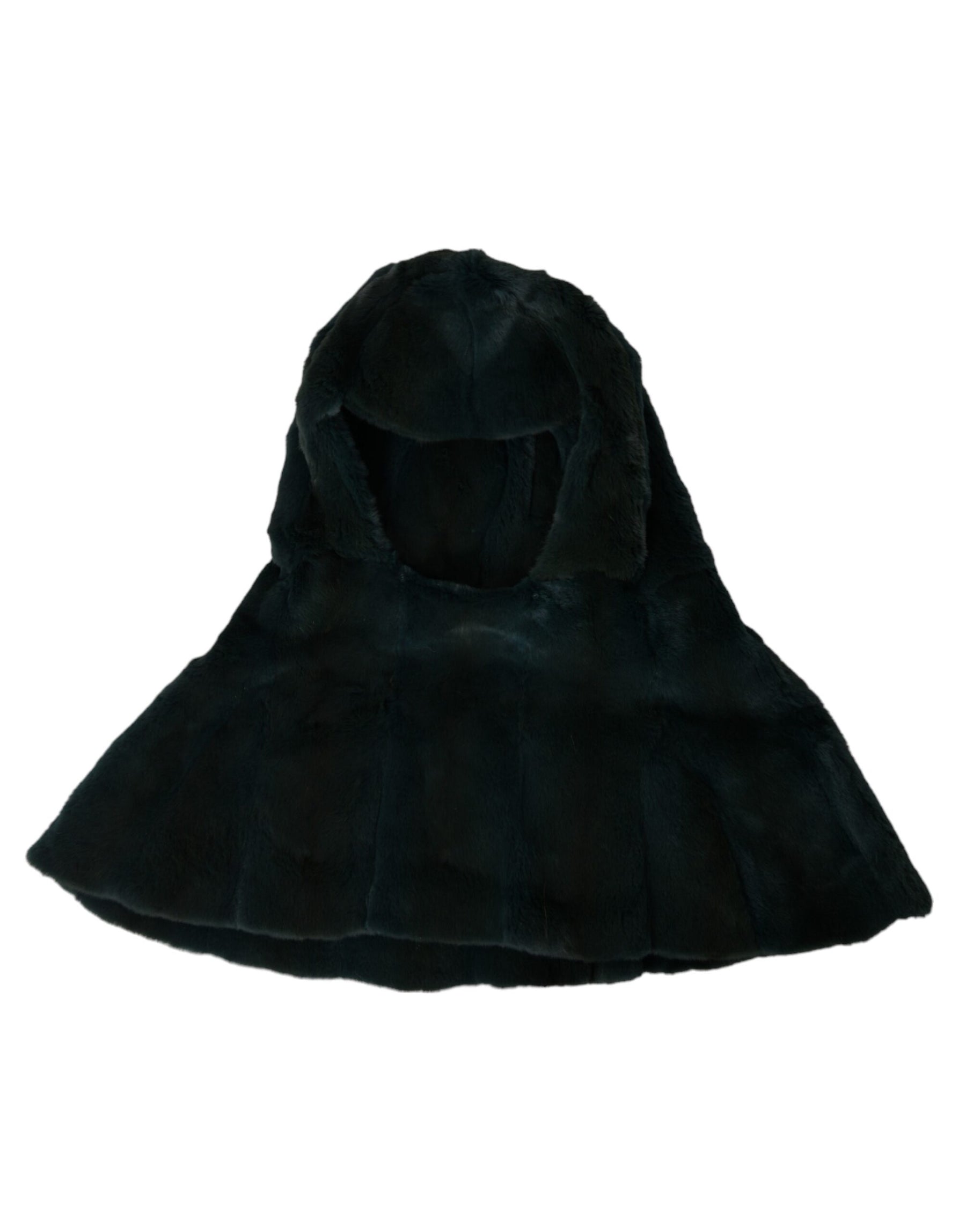 Dolce & Gabbana Black Weasel Fur Whole Head Wrap Hat | Regal Royce